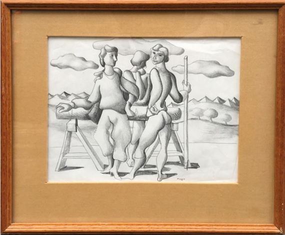 Three men in front of the Apenins, 1968 - Michel Néron