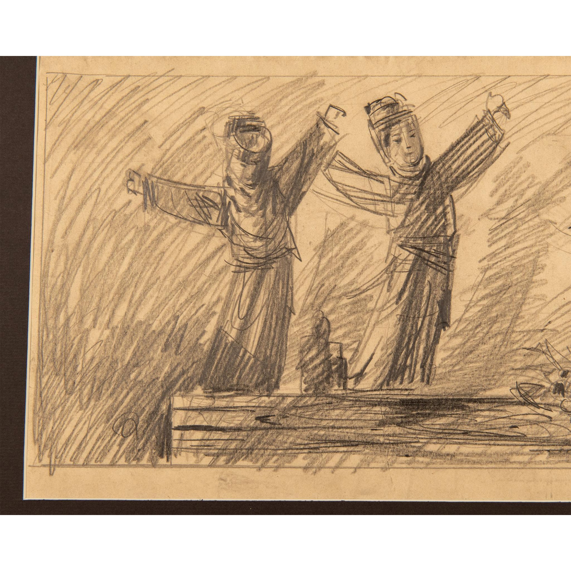 Paul Riba | Paul Riba, Large Original Graphite Drawing on Paper, Signed ...