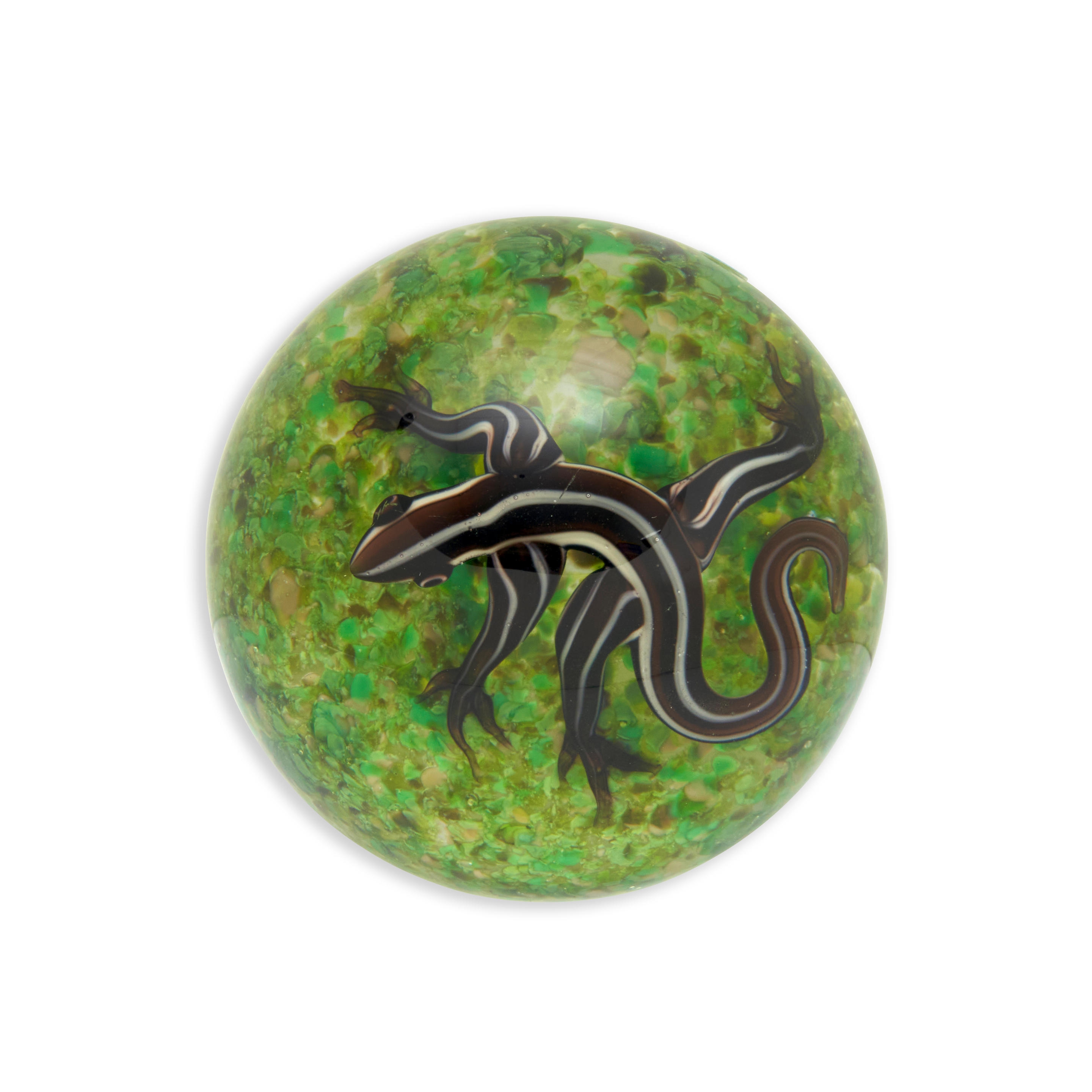 Victor Trabucco | PAPERWEIGHT WITH LIZARD ON MOSS (1983) | MutualArt