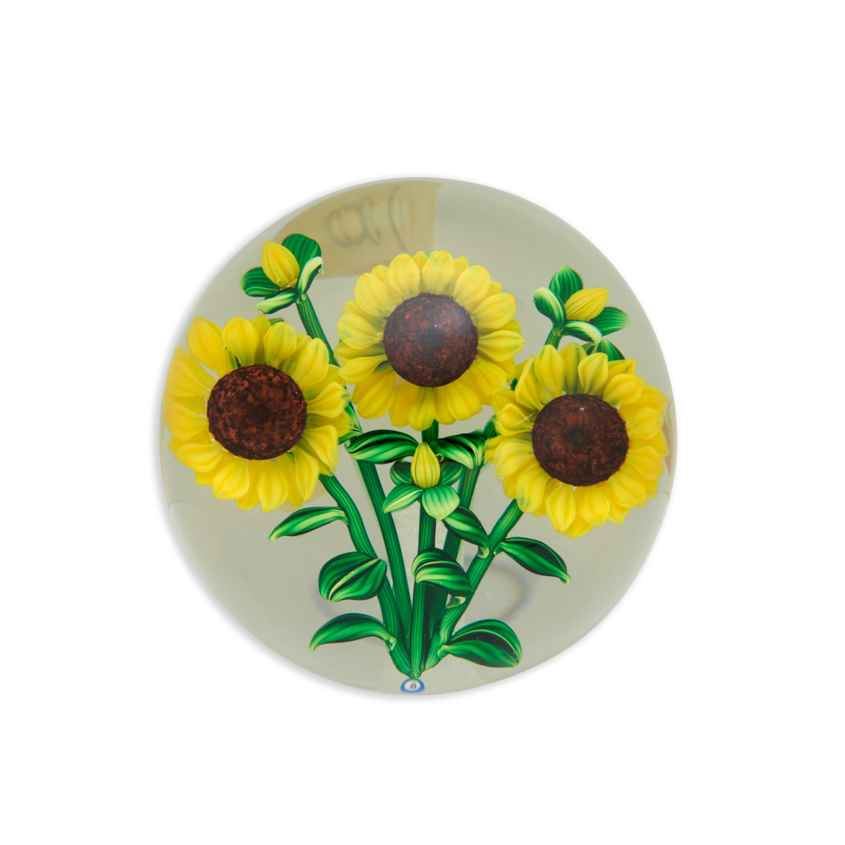 Ray Banford | RAY BANFORD (1918-2003) PAPERWEIGHT WITH SUN FLOWERS ...