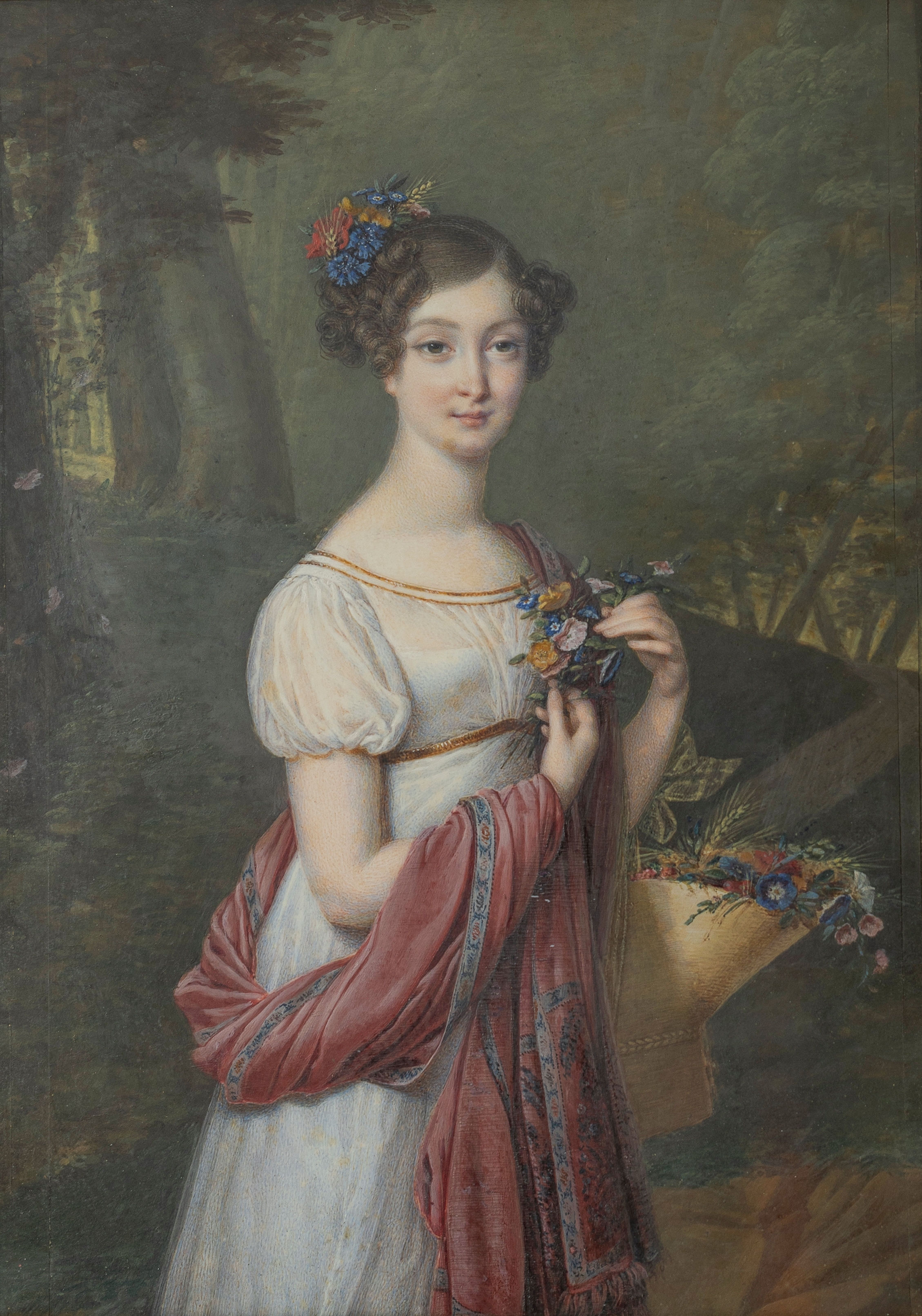Françoise J. Lenoir Rouillard | Portrait einer Dame weissem Kleid mit ...