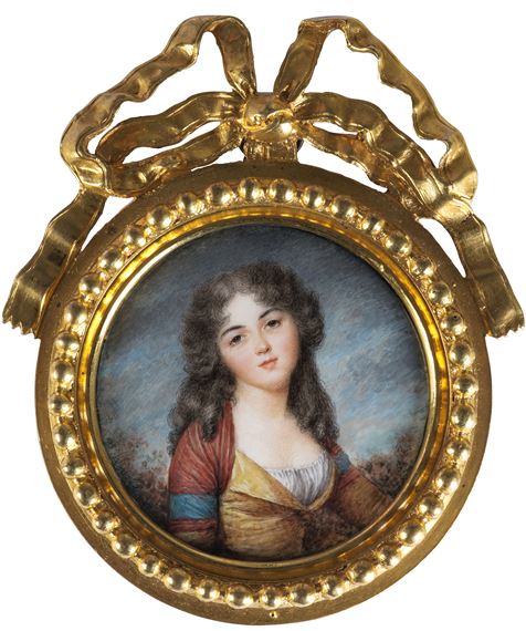 Portrait einer Dame mit gelbem Kleid by Charles Hénard, circa 1790