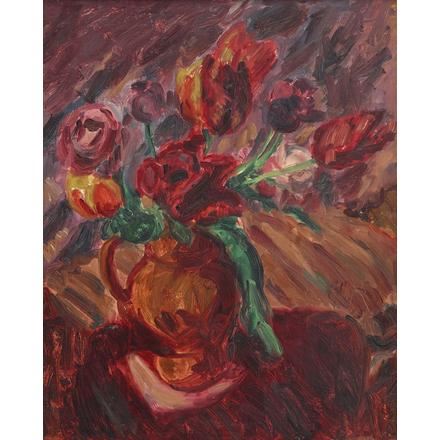 STILL LIFE, TULIPS IN A VASE by Matthew Arnold Bracy Smith, c. 1940