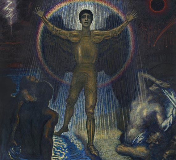 Der Engel des Gerichts by Franz von Stuck, circa 1922