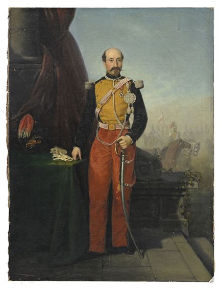UNIFORME D'OFFICIER DE LANCIERS DE LA GARDE IMPÉRIALE EN PETITE TENUE Modele 1856 Second Empire 26893