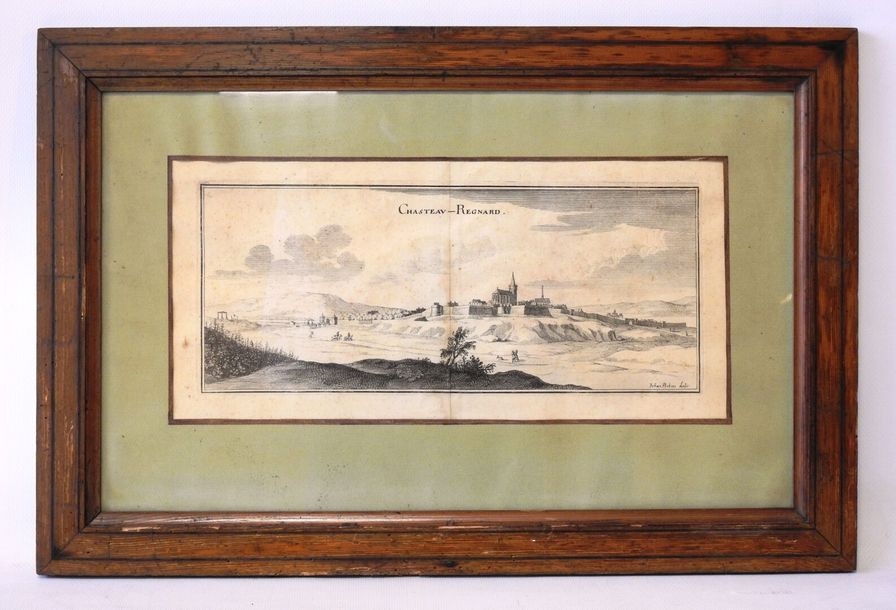 Johan Peeters | View of Château Renard Black engraving | MutualArt