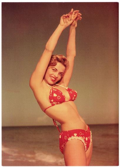 Scarce Original (No Repro.) BUNNY YEAGER Pin Up Postcard