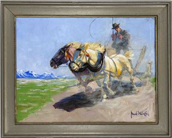 rasantes Pferdefuhrwerk - Hans Wurffel