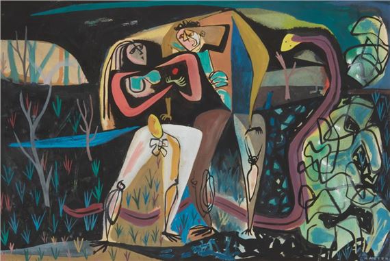 Karl Kasten | Adam and Eve in the Garden of Eden | MutualArt