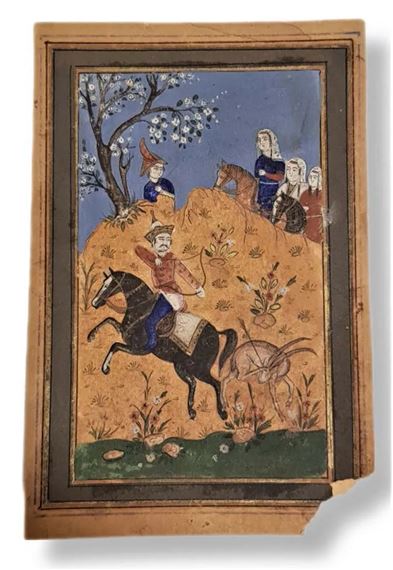 Miniture Equestrian by Persian School