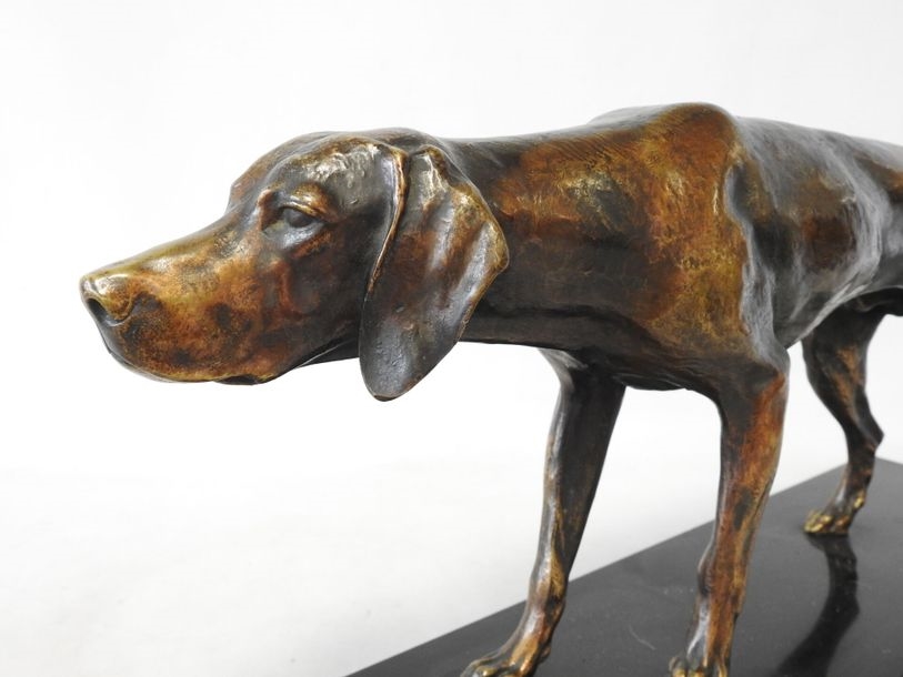 Max Le Verrier | Hunting dog at rest Bronze proof with shaded | MutualArt