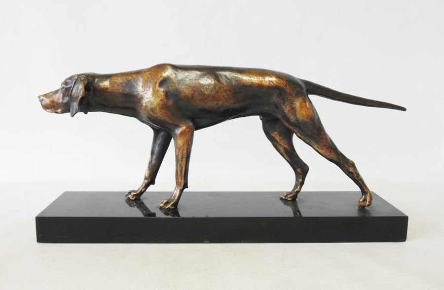 Max Le Verrier | Hunting dog at rest Bronze proof with shaded | MutualArt