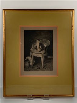 Eugene Gaujean after Philippe Rousseau. Lithograph. Two Friends - Eugène  Gaujean