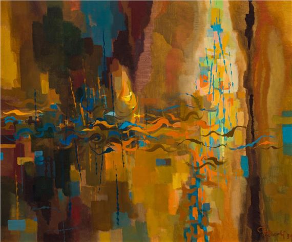 Thunderstorm", 1954 by Gabor Peterdi, 1954