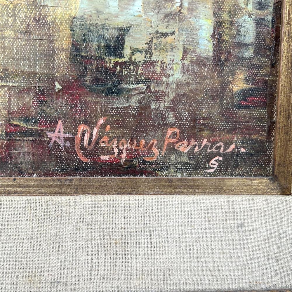 Artwork by Antonio Vasquez Parra, City scene, Made of Oil on canvas