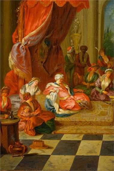 Jean-Baptiste Joseph Pater | The Sultan at the Harem (1922