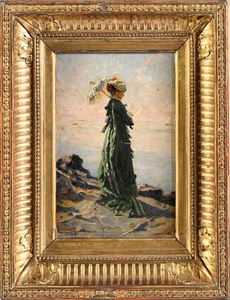 Bartolomeo Giuliano | Portrait of an elegant woman in a green dress and ...