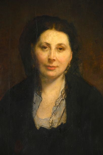 Artwork by Gustave Ricard, Portrait of a Lady of Quality, circa 1870, Made of Oil on panel