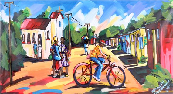 TOWNSHIP SCENE by Kenneth Muradzikwa