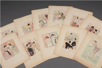 Adolphe GIRARDOT (Active around 1900) Les dames d'amour Twelve reproductions - Adolphe Girardot