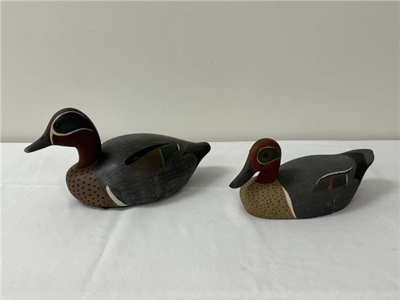 2 Ken Harris Green Wing Teal Decorative Decoys