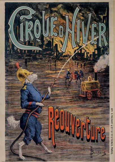 AFFICHE - CIRQUE D'HIVER RÉOUVERTURE Lithograph - Jean Alcide Henri Boichard