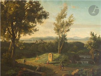 Hunter and Woman at Prayer in the Italian Countryside - Garnier