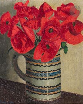 Bouquet of Poppies - Flowers in a Pitcher - André Jolly