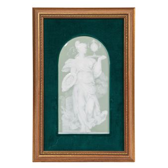 Pate-sur-Pate Porcelain Plaque - Marie Puisoye