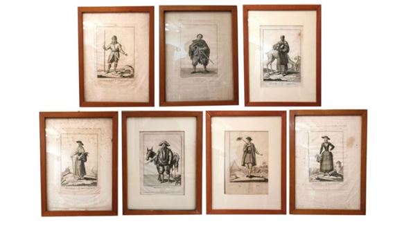 18th century engravings from COLECCION DE TRAJES-1777-INDIA DEL PERU-GRABADO S XVIII-TIPOS POPULARES - Juan de la Cruz Cano