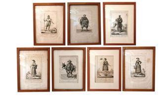 18th century engravings from COLECCION DE TRAJES-1777-INDIA DEL PERU-GRABADO S XVIII-TIPOS POPULARES - Juan de la Cruz Cano