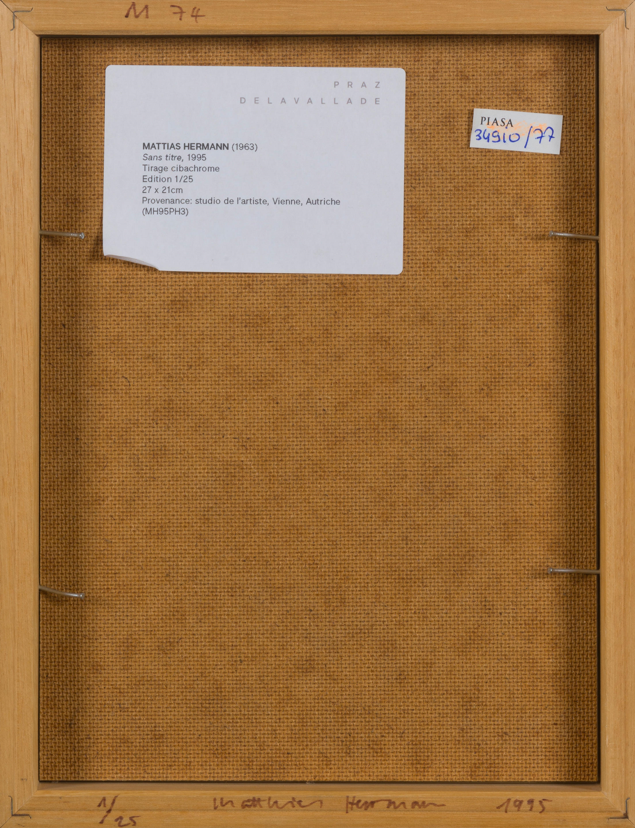 Artwork by Matthias Hermann, Sans titres (M74 + M 79), Made of cibachrome prints