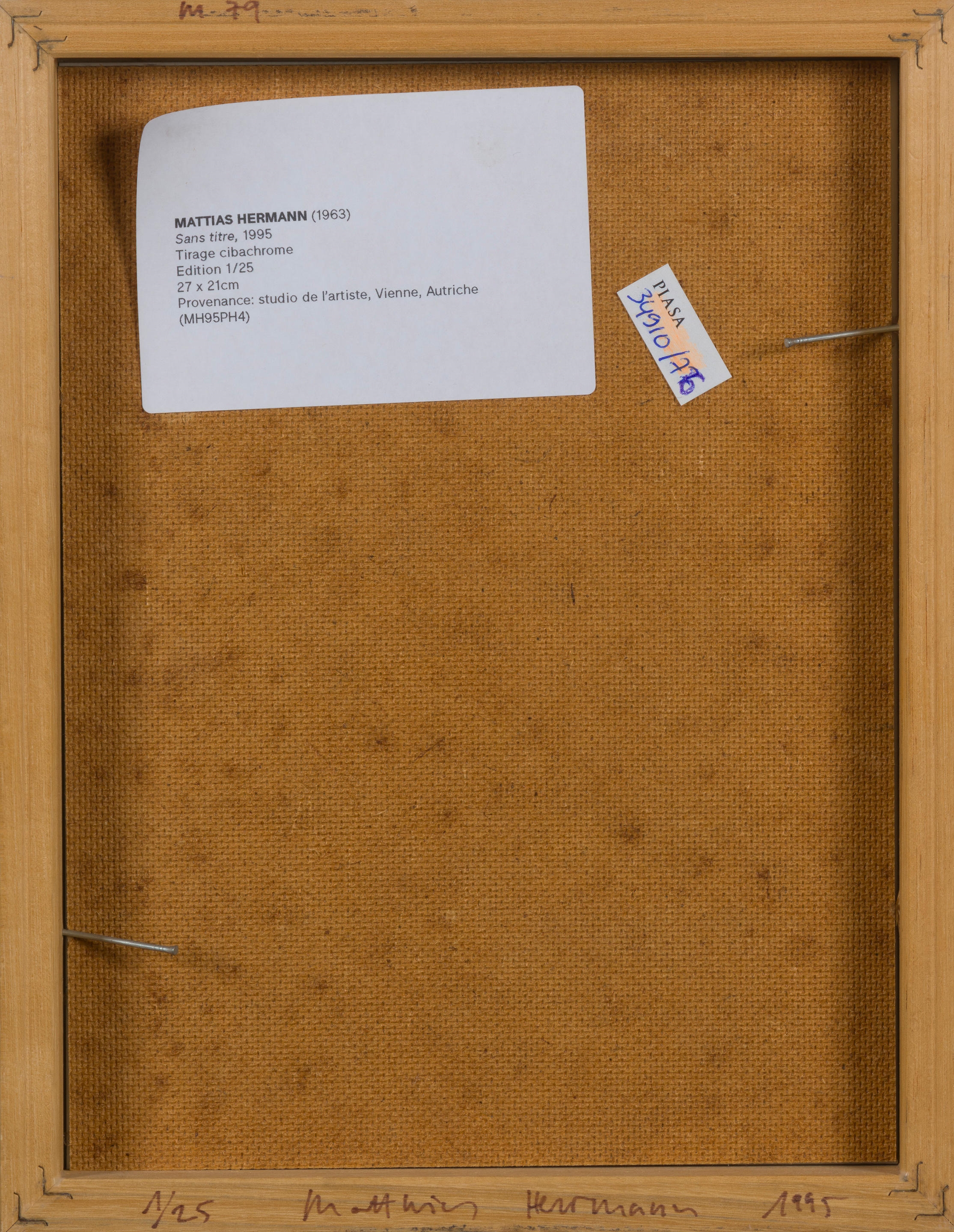 Artwork by Matthias Hermann, Sans titres (M74 + M 79), Made of cibachrome prints