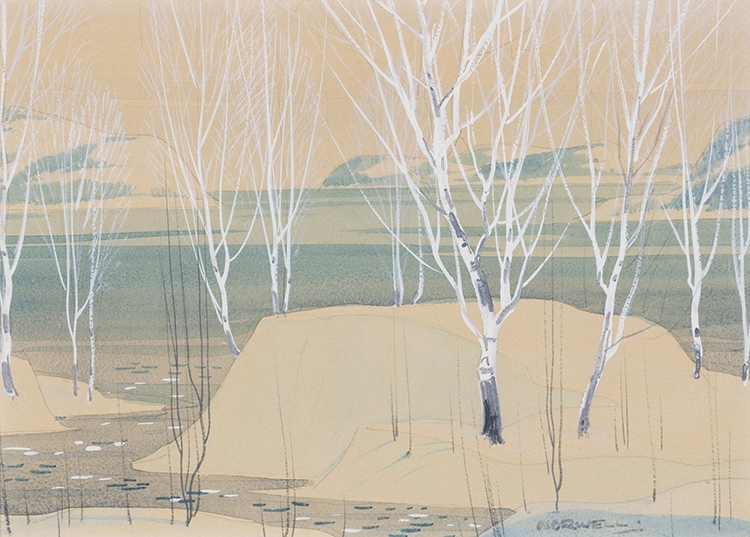 Graham Norwell | Trees by a Lake | MutualArt
