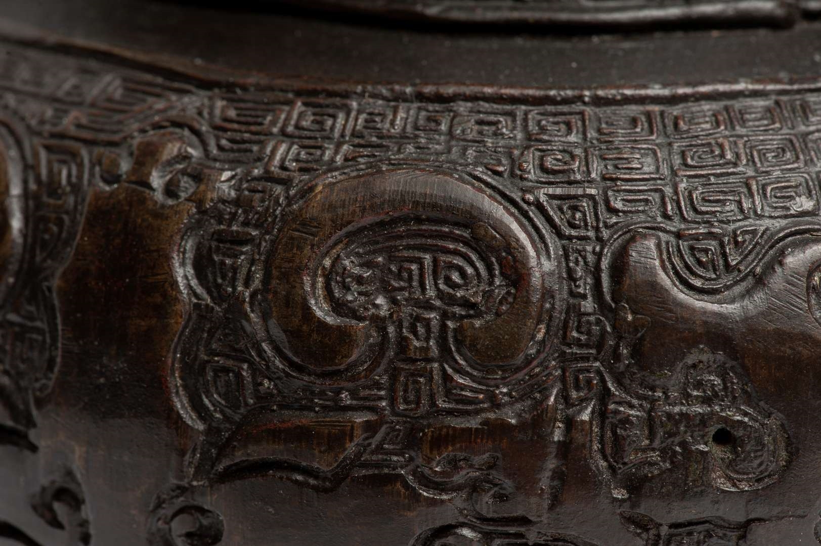 Artwork by Chinese School, 19th Century, A Chinese bronze censer with cover, Made of bronze
