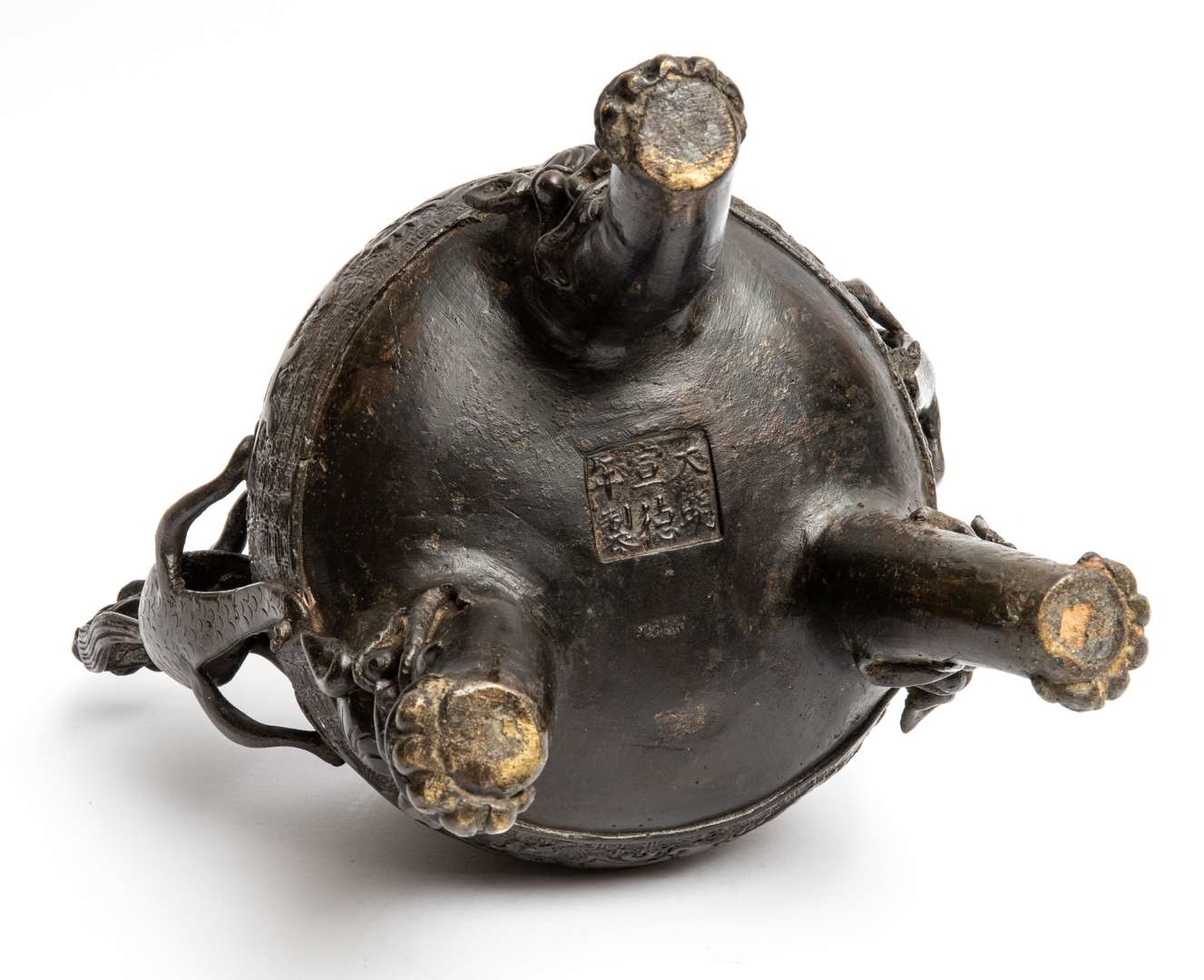 Artwork by Chinese School, 19th Century, A Chinese bronze censer with cover, Made of bronze