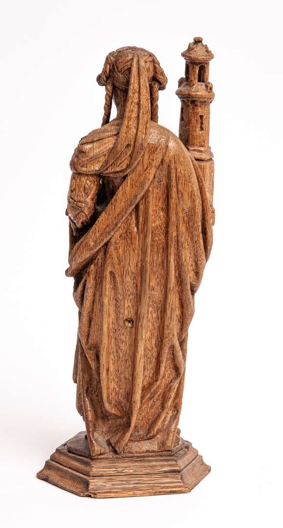 Jan Borreman | Period A fine carved oak figure of Saint Barbara (Circa ...