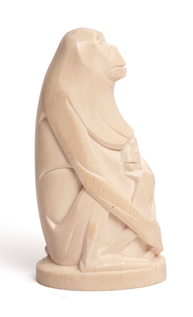 Johan Coenraad Altorf | Period A small carved ivory group of a monkey ...