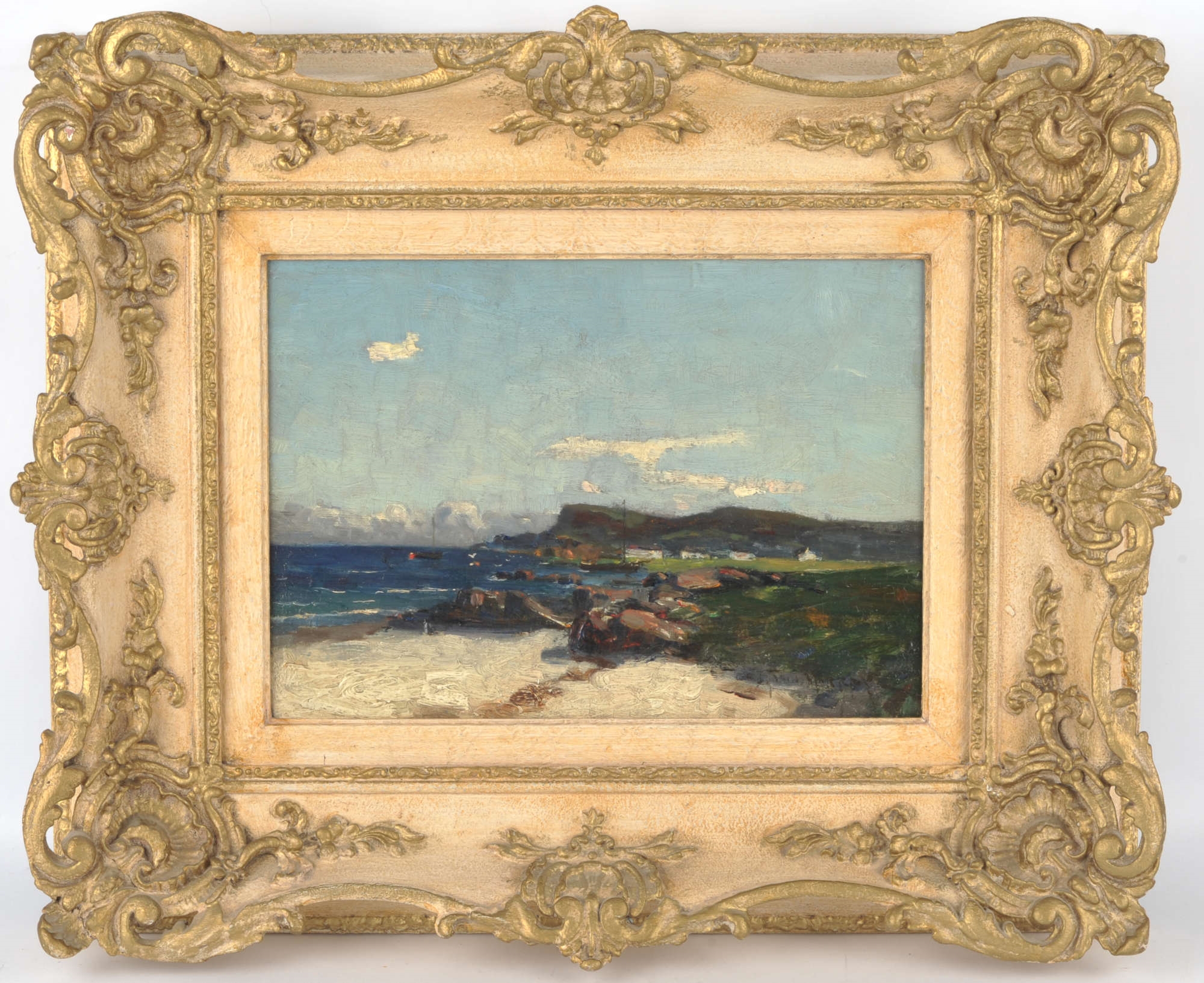 Artwork by John Reid Murray, Coastal landscape, Made of oil on canvas