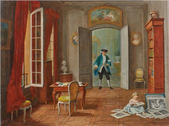 Le retour du dessinateur Toile - Pierre Victor Olagnon