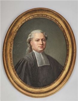 Portrait of a magistrate Oval canvas Height : 68 - Jean-Baptiste Robin