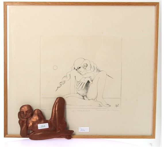 Le Markhor; Nu féminin by Marianne de Nayer, 1975