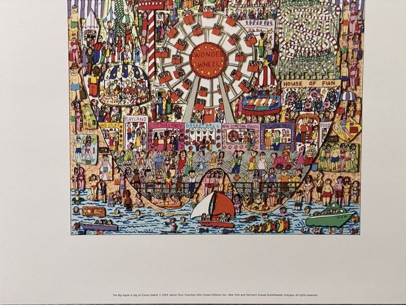 James Rizzi | - The Big Apple is big on Coney Island (2004) | MutualArt