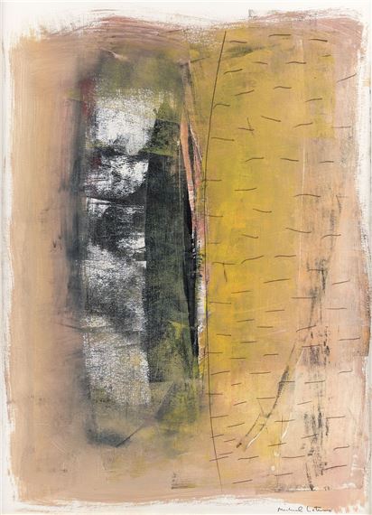 Michael Lotenero painting on paper Untitled Interior - Michael Lotenero