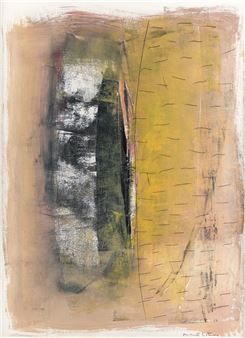 Michael Lotenero painting on paper Untitled Interior - Michael Lotenero