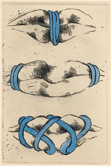 George Nama Lips Signed Color Etching 1974 - George Nama