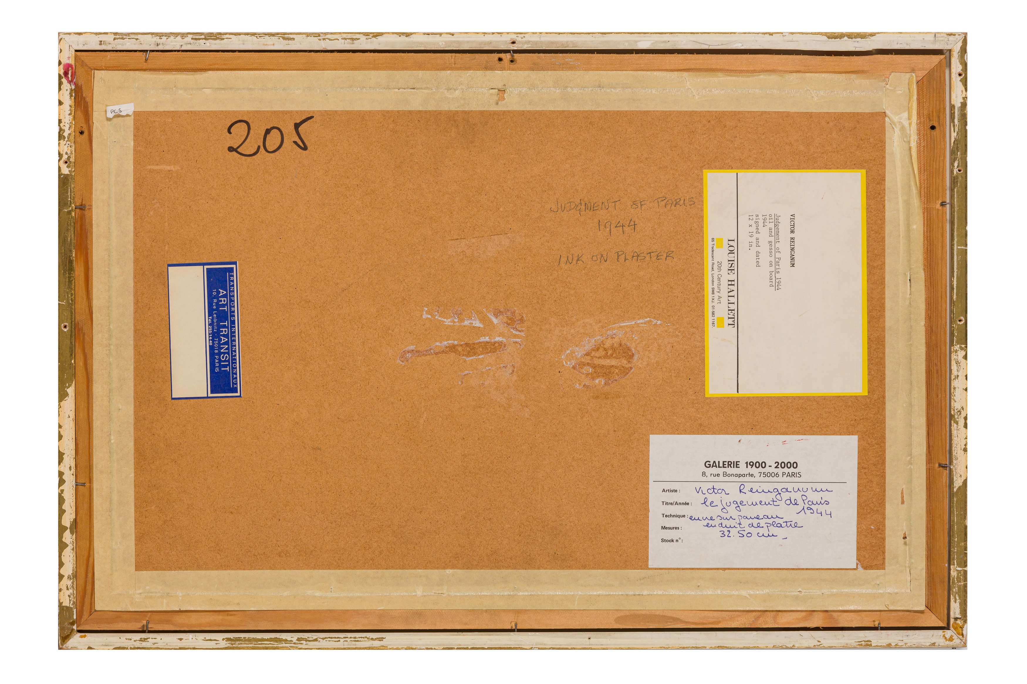 Artwork by Victor Reinganum, 
Judgement of Paris
signed and dated 'reinganum.' (lower right)

, Made of oil and gesso on board