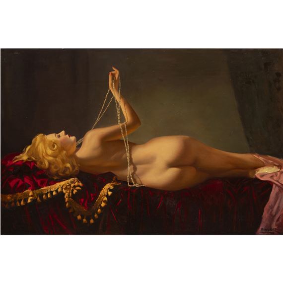 Nude with Pearls by Irving Sinclair