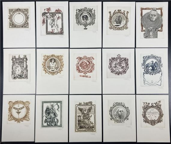 15 rézkarc mappában (teljes) - Zoltán Vén