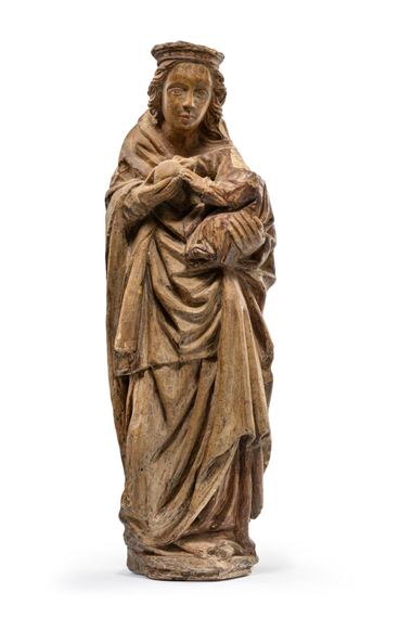 VIRGIN AND CHILD by French School, 15th Century, circa 1500